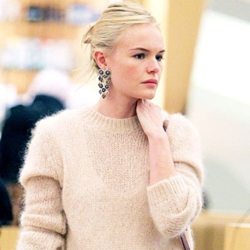 Kate Bosworth for Jewel Mint Silver Heart Dangle Earrings